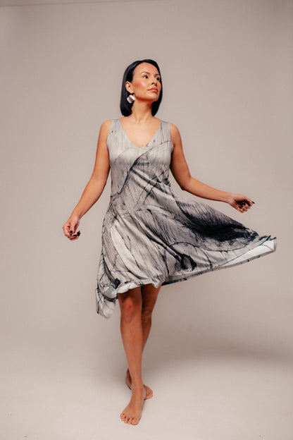 X̱aadas Gyaa'angaa Thalia Asymmetrical Hem Dress